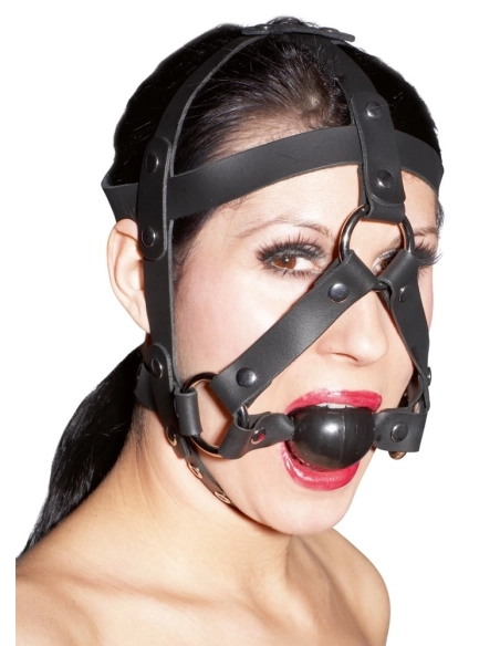 E-shop Kožená maska s guličkou do úst