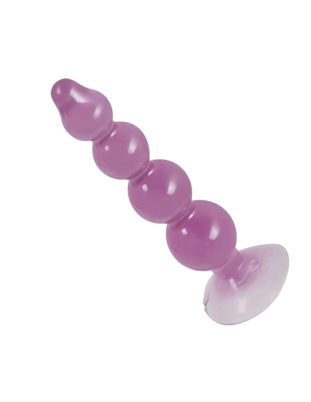 E-shop anal beads - análny kolík s prísavkou (fialový)